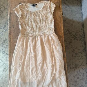 George Cream Top with Gold Sequins